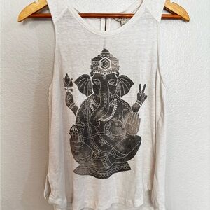 Y2K Lucky Brand Tank Top with Elephant Graphic